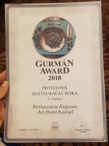 Ocenenie Gurmán Award 2018