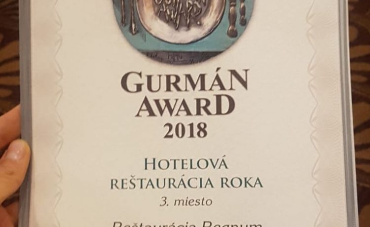 Ocenenie Gurmán Award 2018